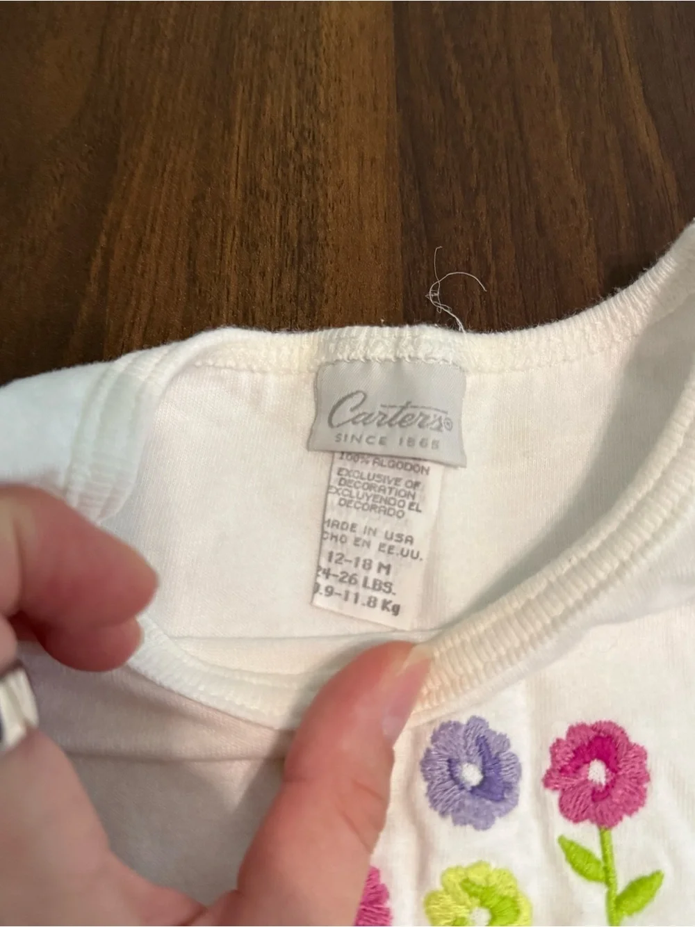 Baby girl vintage Carter’s shirt and shorts set